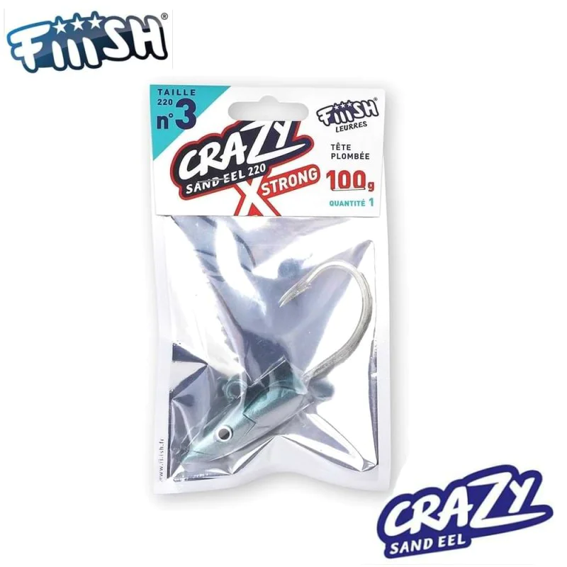 Джиг глава FIIISH Crazy Sand Eel No3 Jig Head 100g X-Strong
