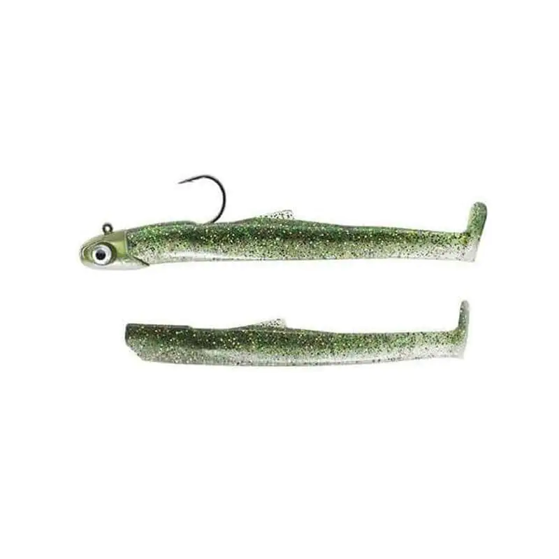 Силиконова примамка FIIISH Mud Digger 65 Combo Medium - Jig Head 4g Kaki + 2 Lure Bodies 6.5cm