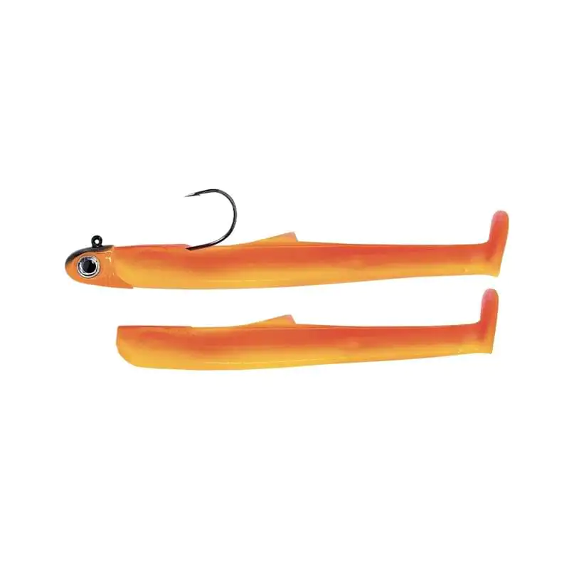 Силиконова примамка FIIISH Mud Digger 65 Combo Medium - Jig Head 4g Orange/Black + 2 Lure Bodies 6.5cm