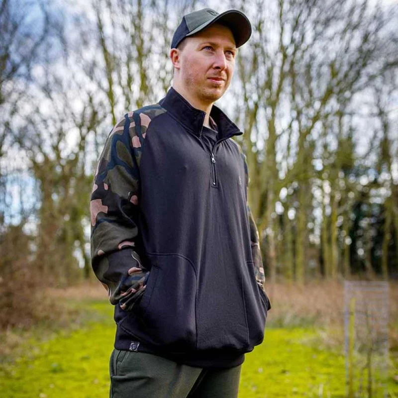 Блуза с цип FOX LW Black Camo QTR Zip