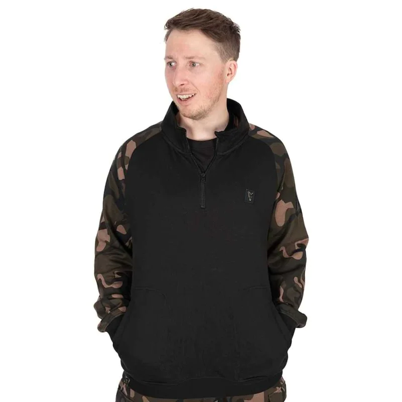 Блуза с цип FOX LW Black Camo QTR Zip
