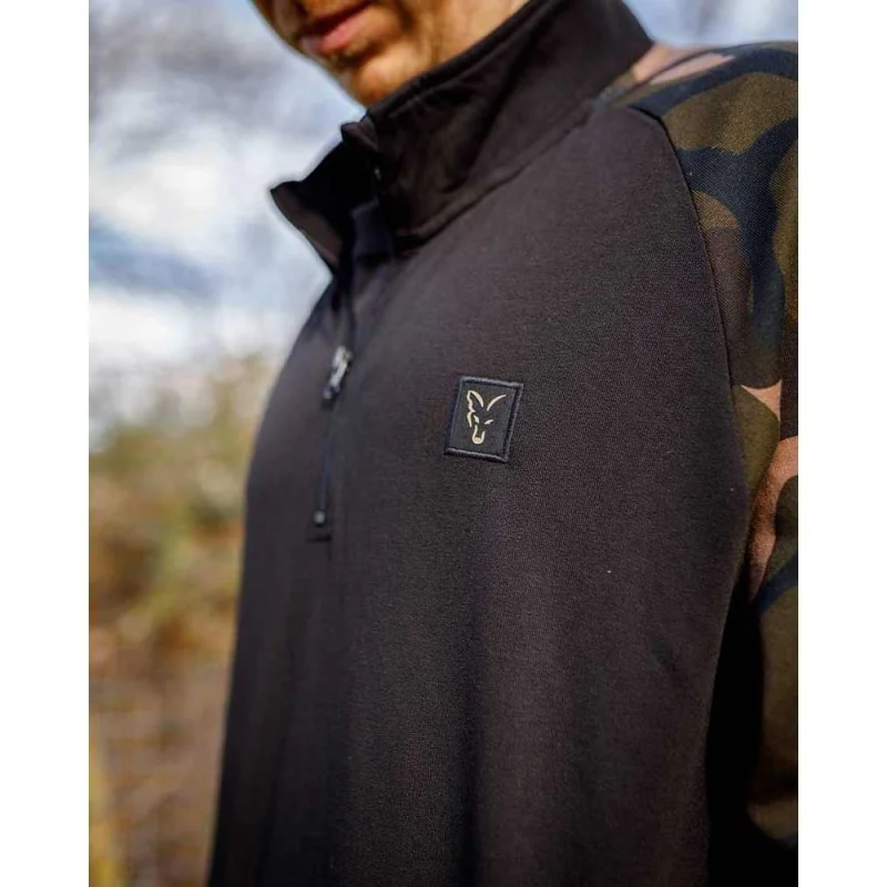 Блуза с цип FOX LW Black Camo QTR Zip