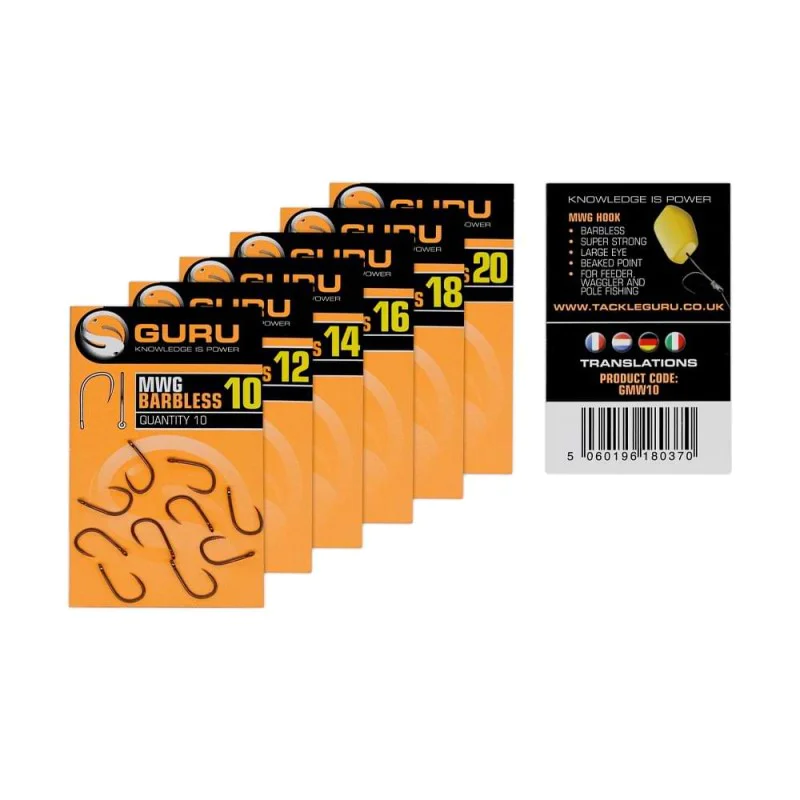 Куки единични GURU MWG - Barbless