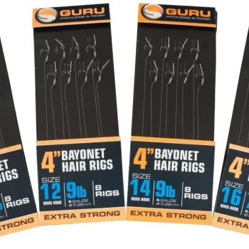 Вързани куки GURU Bayonet Ready Rigs 4 inch 10 cm MWG hook