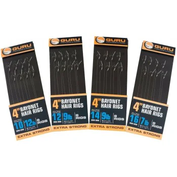 Вързани куки GURU Bayonet Ready Rigs 4 inch 10 cm MWG hook