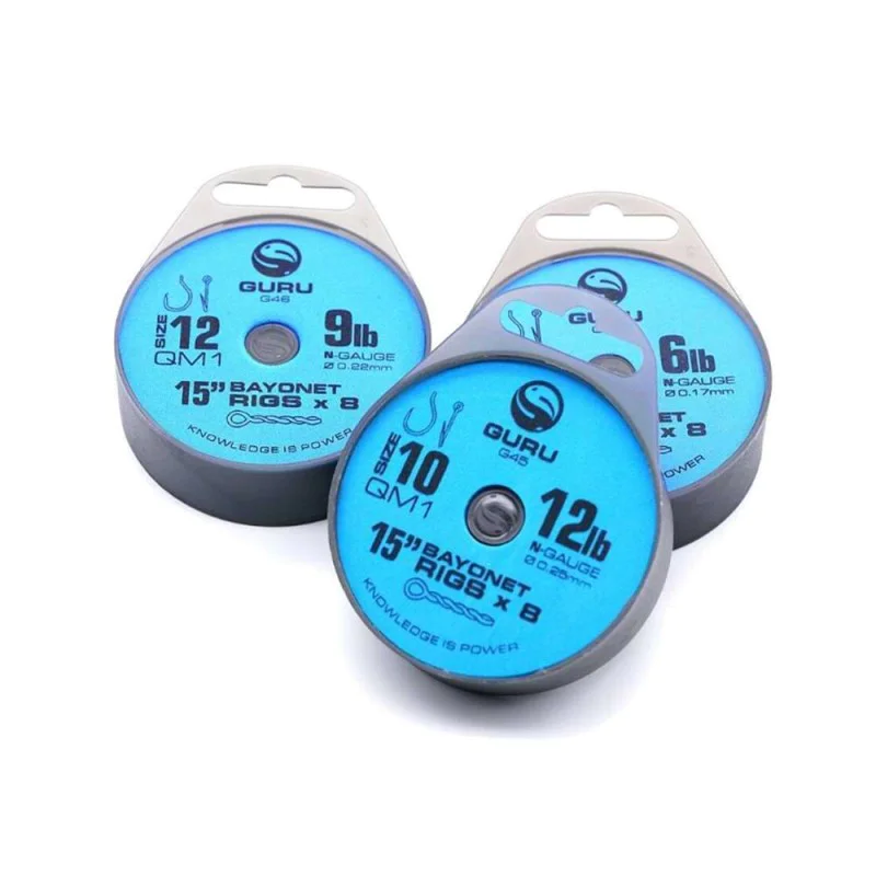 Вързани куки GURU QM1 Bayonet Ready Rigs 15 inch 38cm