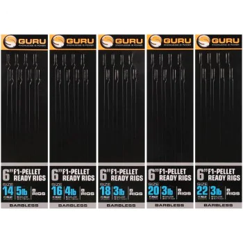 Вързани куки GURU F1 Pellet Pole Rigs 15 cm