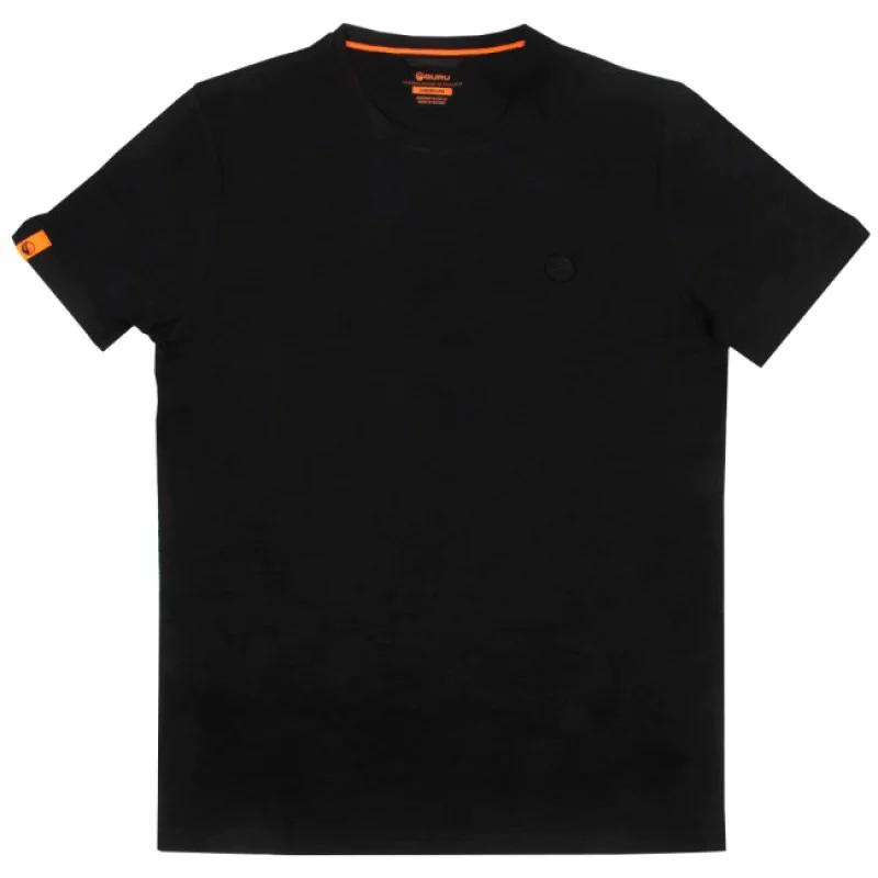 Тениска GURU Brush Logo Black Tee