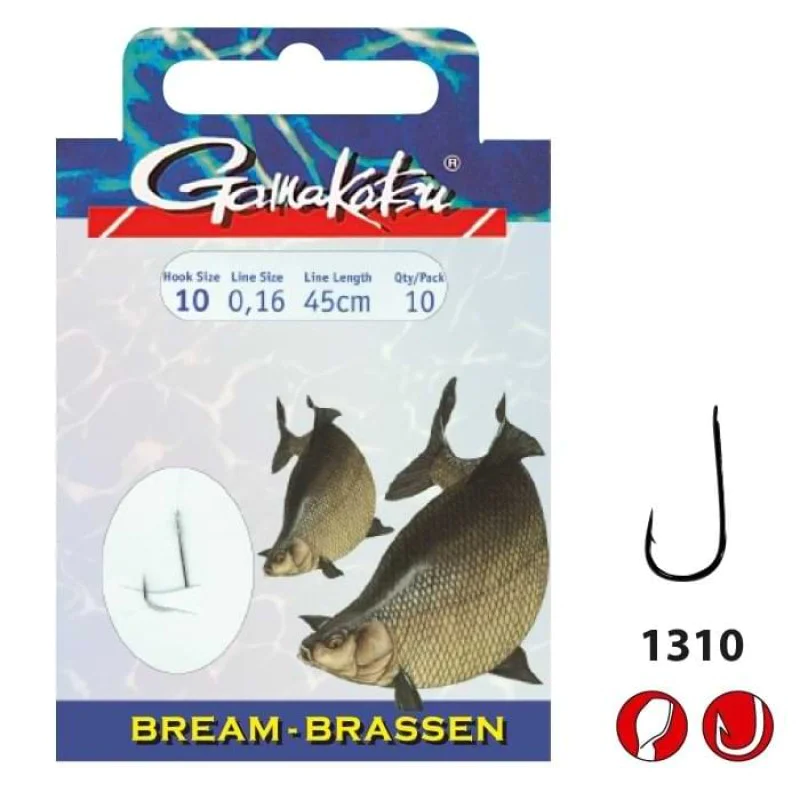 Вързани куки GAMAKATSU Bream LS-1310 Hooks to Nylon 45cm
