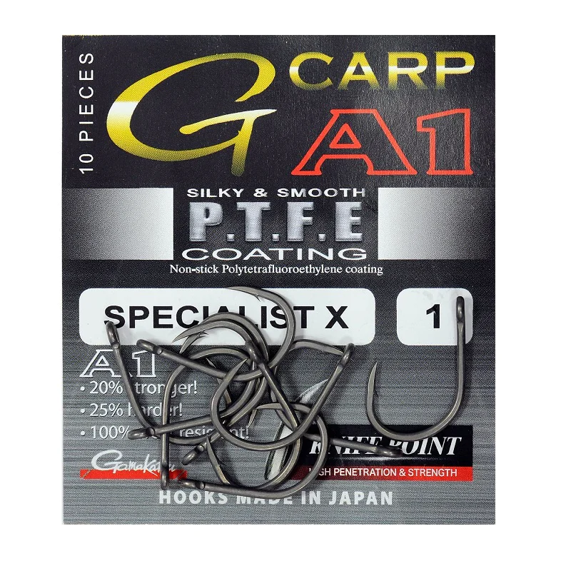 Куки шаранджийски GAMAKATSU G Carp A1 PTFE Specialist X