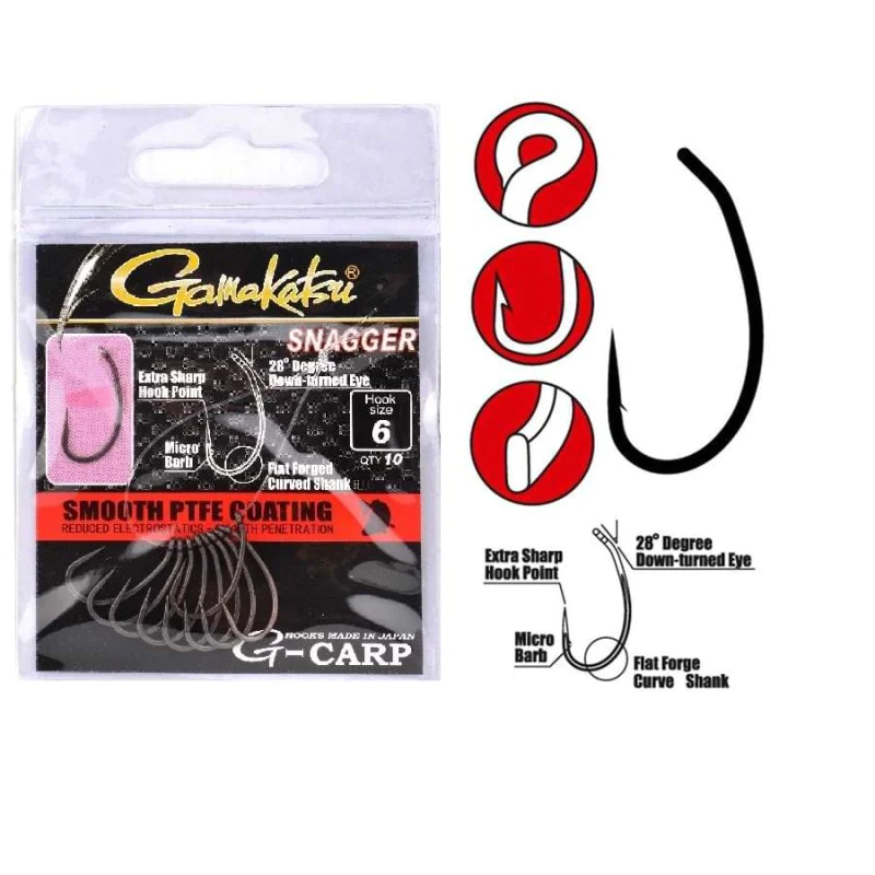 Куки шаранджийски GAMAKATSU G Carp PTFE Snagger
