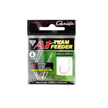 Куки единични GAMAKATSU A1 Team Feeder Circle Power