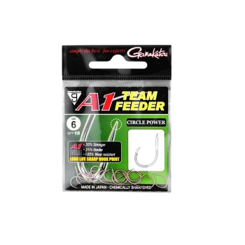 Куки единични GAMAKATSU A1 Team Feeder Circle Power