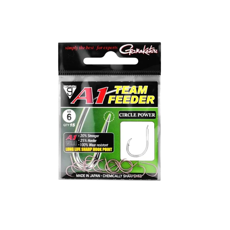 Куки единични GAMAKATSU A1 Team Feeder Circle Power