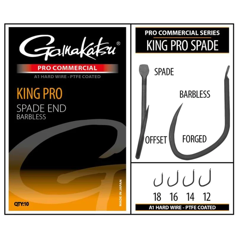 Куки GAMAKATSU Pro-C King Pro Spade A1 PTFE BL