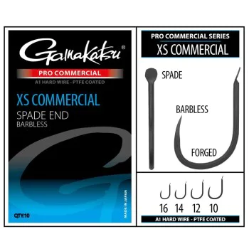 Куки GAMAKATSU Pro-C XS Commercial Spade A1 PTFE BL