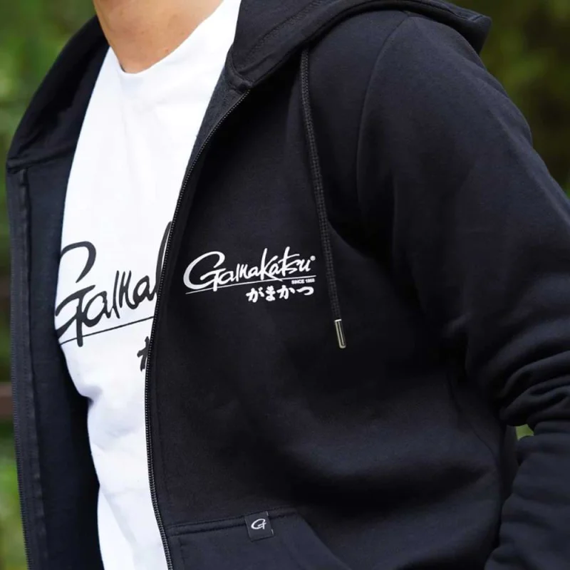 Суитшърт GAMAKATSU Hoodie Classic JP Zipped - Black