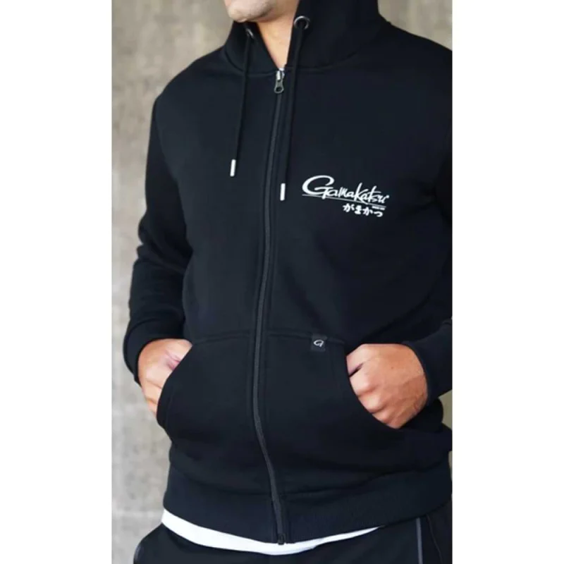 Суитшърт GAMAKATSU Hoodie Classic JP Zipped - Black
