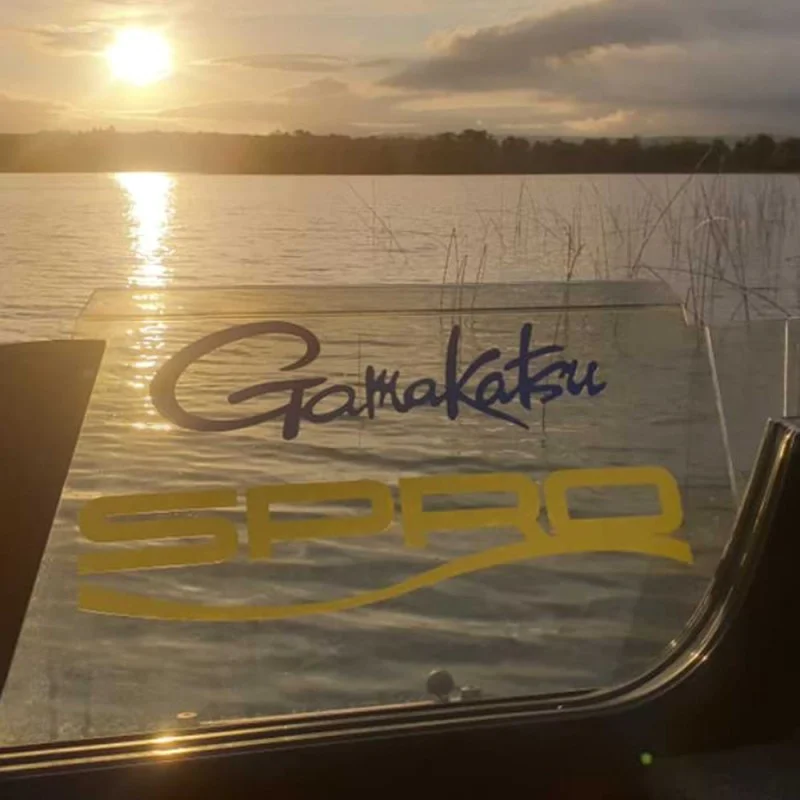 Стикер GAMAKATSU Boat Sticker White 14x46cm