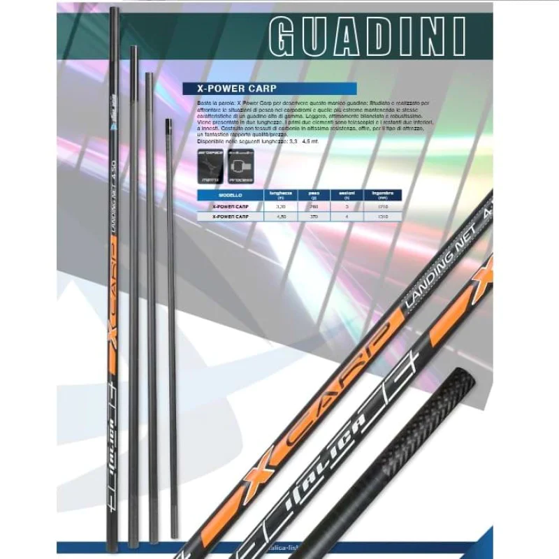 Дръжка за кеп ITALICA X Power Carp Landing Net 4.50m