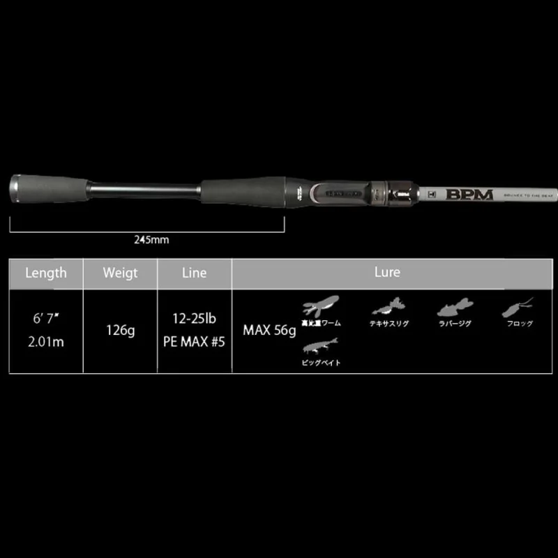 Байткастинг въдица JACKALL BPM B2-C72MH 218cm 28g