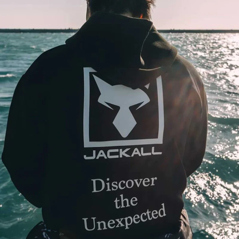Суитшърт JACKALL Jersey Zip Up Logo Hoodie - Black