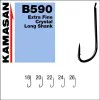 Куки единични KAMASAN B590 Extra Fine Crystal Long Shank Barbed