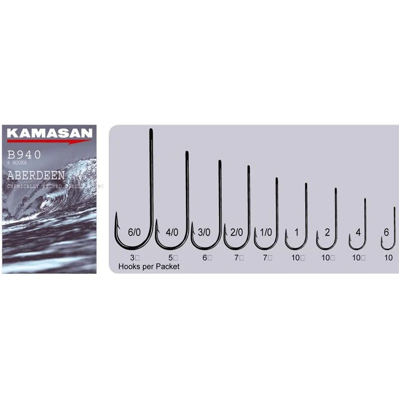 Куки единични - морска KAMASAN B940 Aberdeen Sea Hooks
