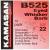 Куки единични с ухо KAMASAN B525 Eyed Whisker Barb