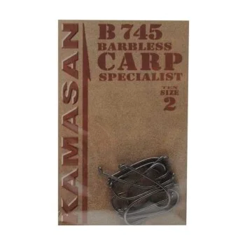 Куки шаранджийски без контра KAMASAN B745 Carp Specialist Barbless