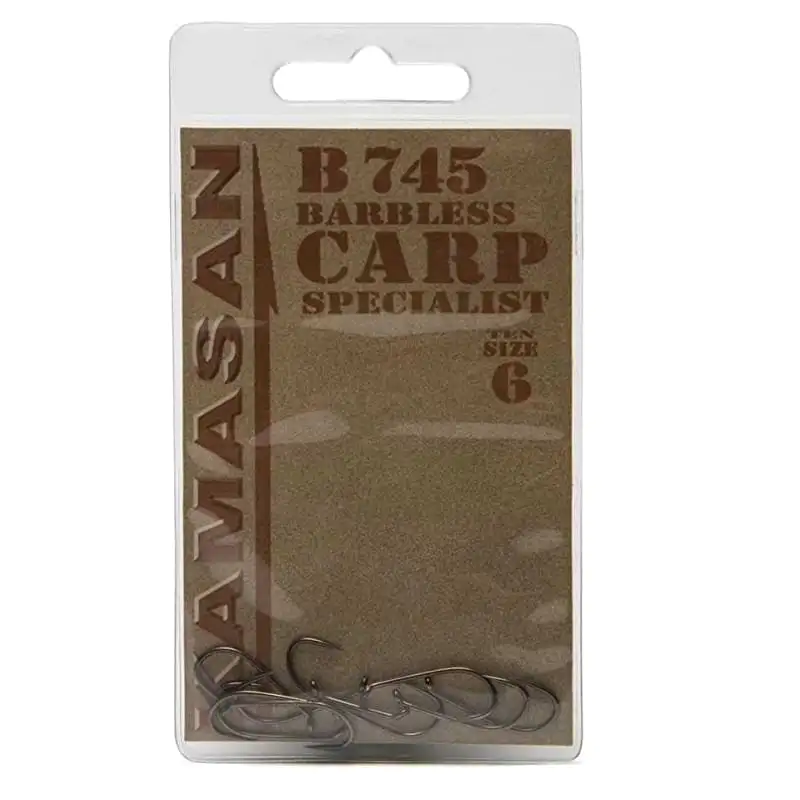 Куки шаранджийски без контра KAMASAN B745 Carp Specialist Barbless