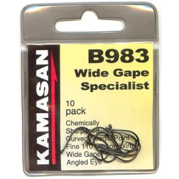 Куки единични с ухо KAMASAN B983 Wide Gape Specialist