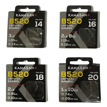 Вързани куки KAMASAN B520 Hooks to Nylon