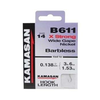Вързани куки, без контра KAMASAN B611 Hooks To Nylon Barbless