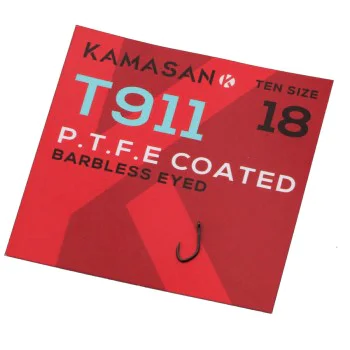 Кука без контра - с ухо KAMASAN T911 Eyed PTFE
