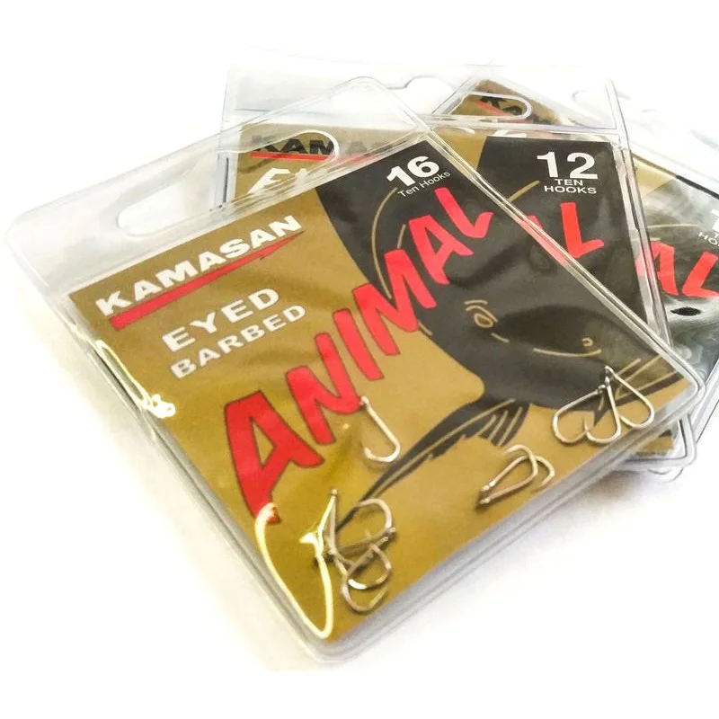 Куки единични с ухо KAMASAN Animal Eyed