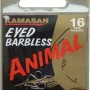 Едининични куки без контра с ухо KAMASAN Animal Barbless Eyed