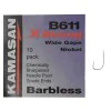 Куки единични без контра KAMASAN B611 X Strong Wide Gape Nickel Barbless