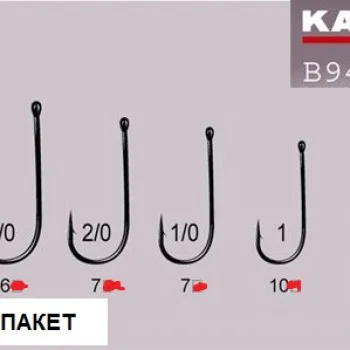 Куки единични - морска KAMASAN B940s Aberdeen Short Shank Sea Hooks