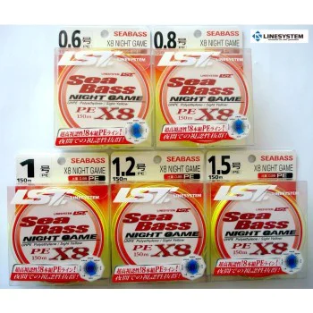 Плетено влакно LINESYSTEM Sea Bass X8 Night Game 150m