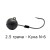 2.5g - Кука N-6 - - КОД : MFMICROJIG2.5-STOP 