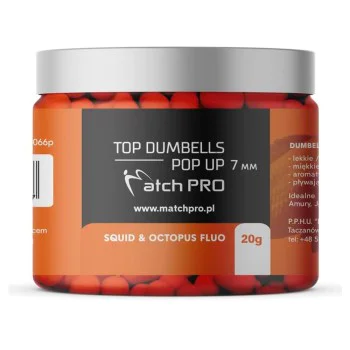 Дъмбели MatchPro Top Dumbells Pop Up 7mm 20g Squid and Octopus Fluo