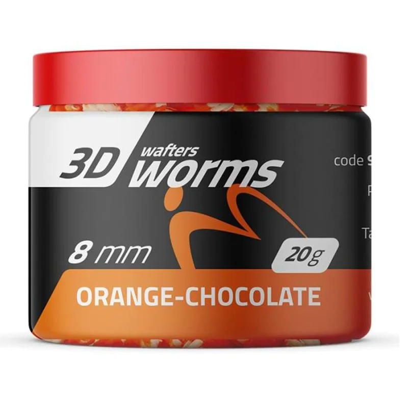 Уафтери MatchPro Top Worms Wafters 3D 8mm 20g Duo Chocolate Orange