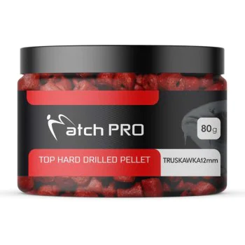 Разпробити пелети MatchPro Top Hard Drilled Pellets 12mm 80g Strawberry