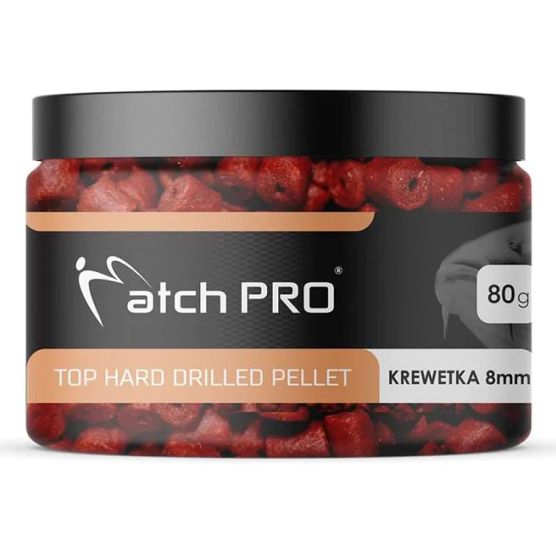 Разпробити пелети MatchPro Top Hard Drilled Pellets 8mm 80g Shrimp
