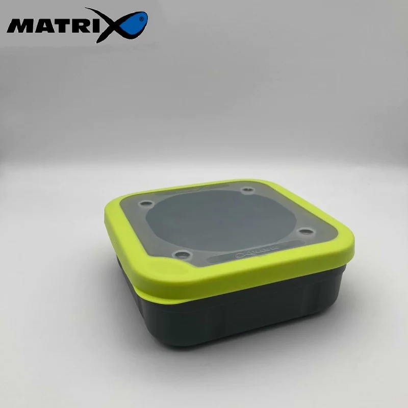Кутия за стръв MATRIX Bait Boxes Grey/Lime 2.2pt Solid Top