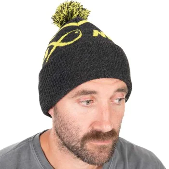 Зимна шапка MATRIX Lime & Grey Bobble Hat