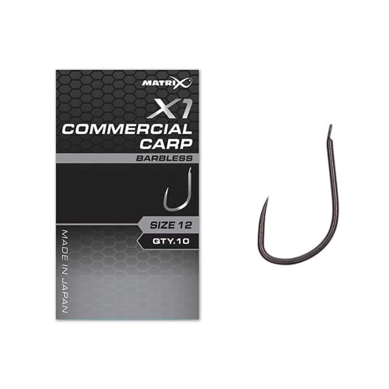 Куки единични MATRIX X1 Commercial Carp Hook Barbless