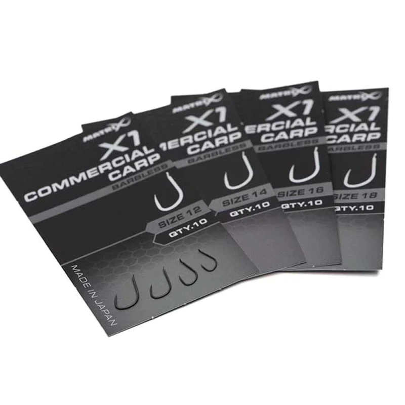 Куки единични MATRIX X1 Commercial Carp Hook Barbless