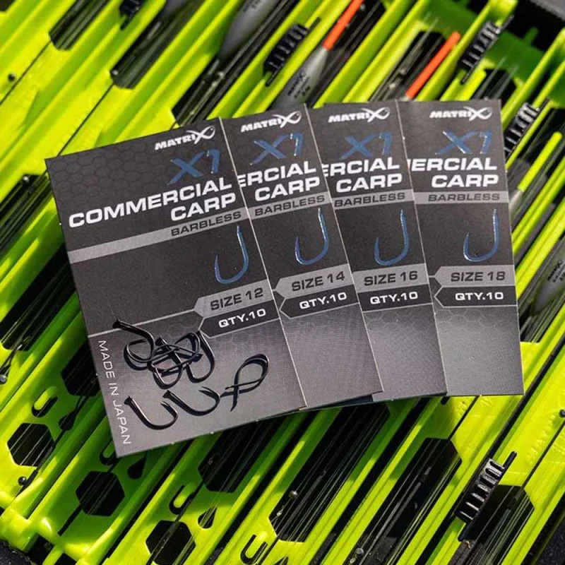 Куки единични MATRIX X1 Commercial Carp Hook Barbless
